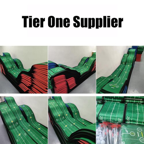 Y-Nut Putting Game, Indoor Green Putting Game Set, Detachable Golf Putting Mat - Includes 1 Putter, 6 Golf Balls, 3 Golf Cups, 1 Bag for Home Office Backyard with Family/Friends