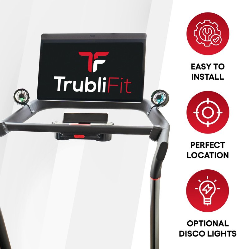 TrubliFit Dual Fan for Peloton Tread and Cross Training Tread - Accessories for Peloton Treadmill - Does NOT fit Tread+ - No Charging Required (Peloton Tread)