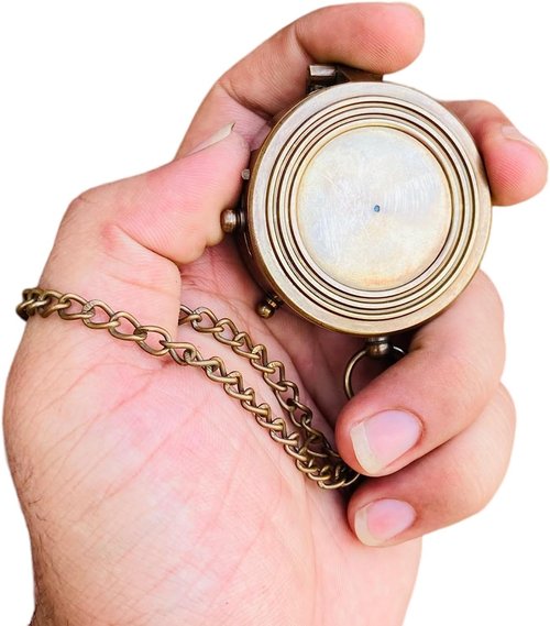 A S Handicrafts Brass Compass - Engraved - Gift for Son