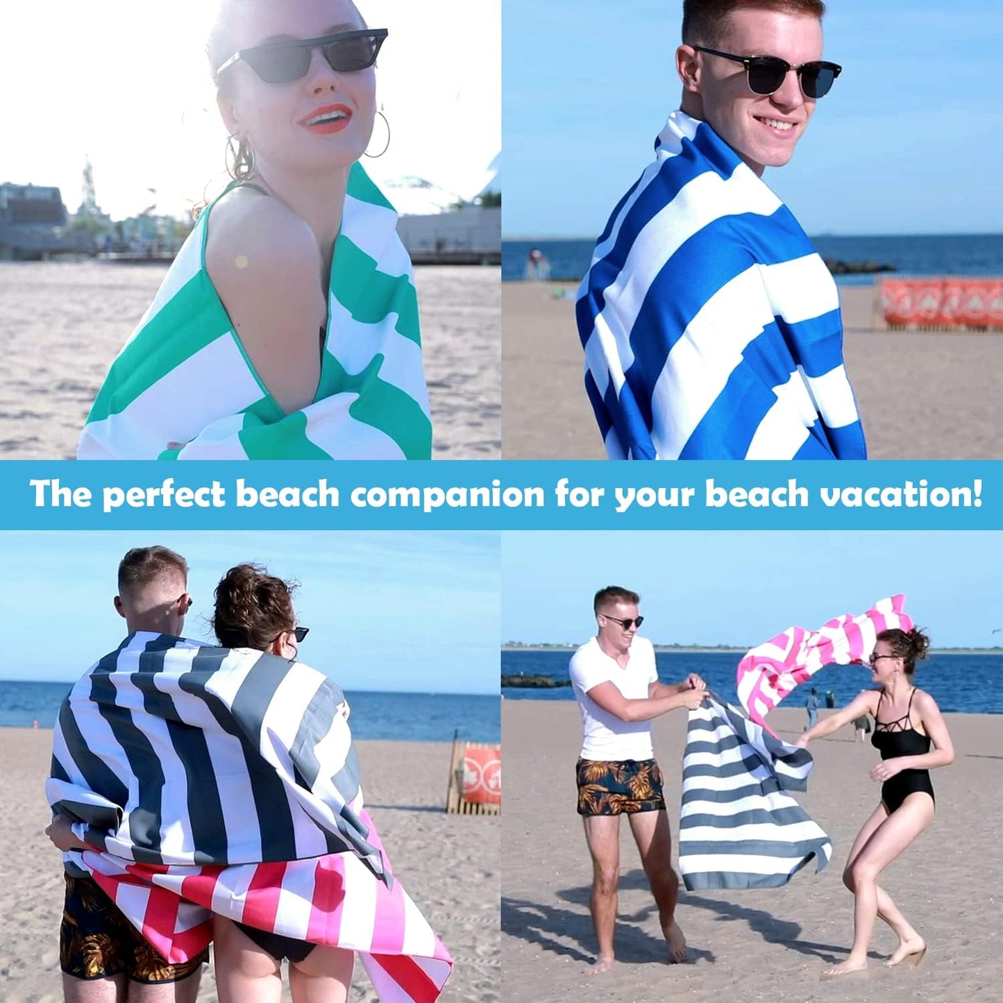 Your Choice Microfiber Beach Towel - Quick Dry, Sand-Free, Lightweight | Oversized 67x35 Inch & 60x30 Inch Sizes