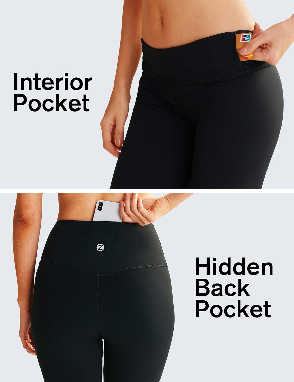 ZUTY Biker Shorts for Women - Tummy Control High Waisted Workout Yoga Compression Shorts with 2 Hidden Pockets