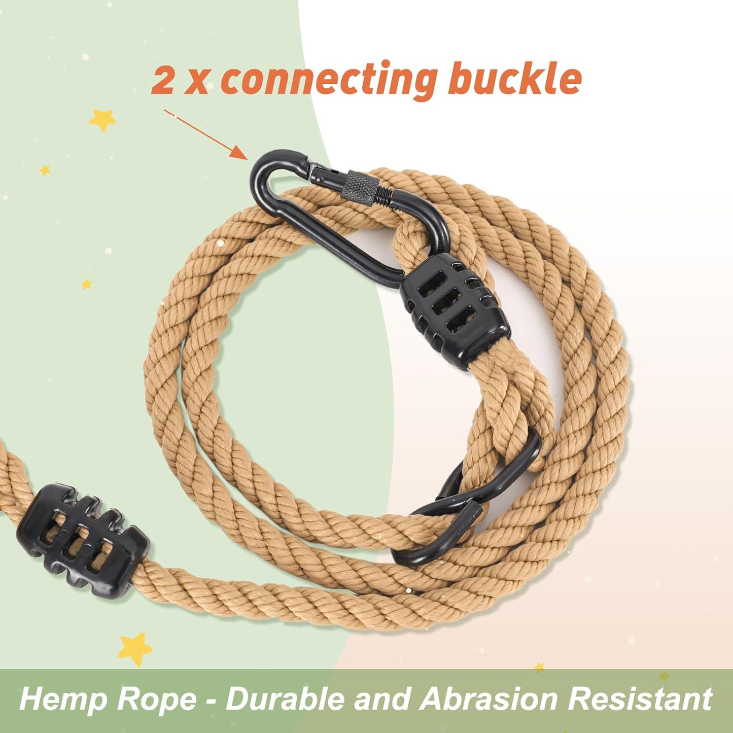 YAERSI Wooden Gymnastics Rings - Adjustable Pull-Up Rings for Kids' Home Exercise | Durable & Safe