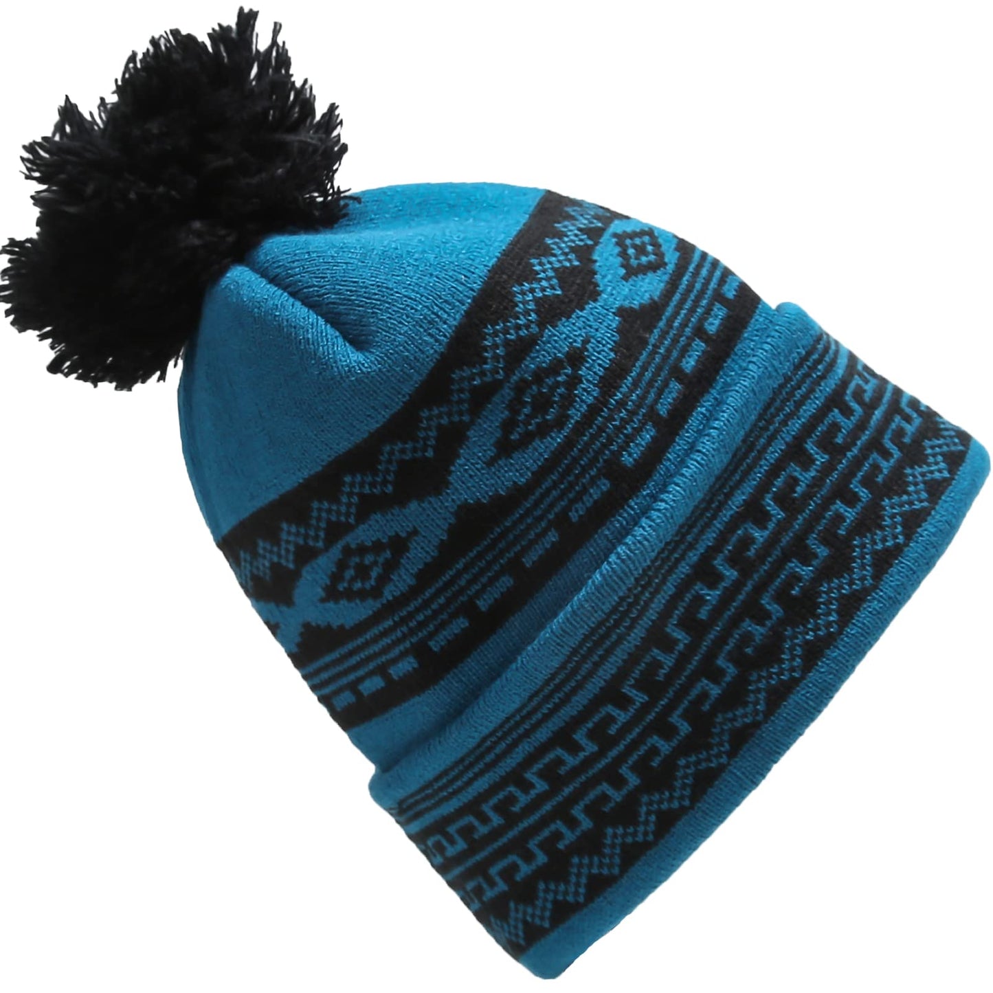 Unisex Beanie Hats for Men & Women Winter Ski hat Classic Knit Cuffed Beanie Hat - Vector Pattern