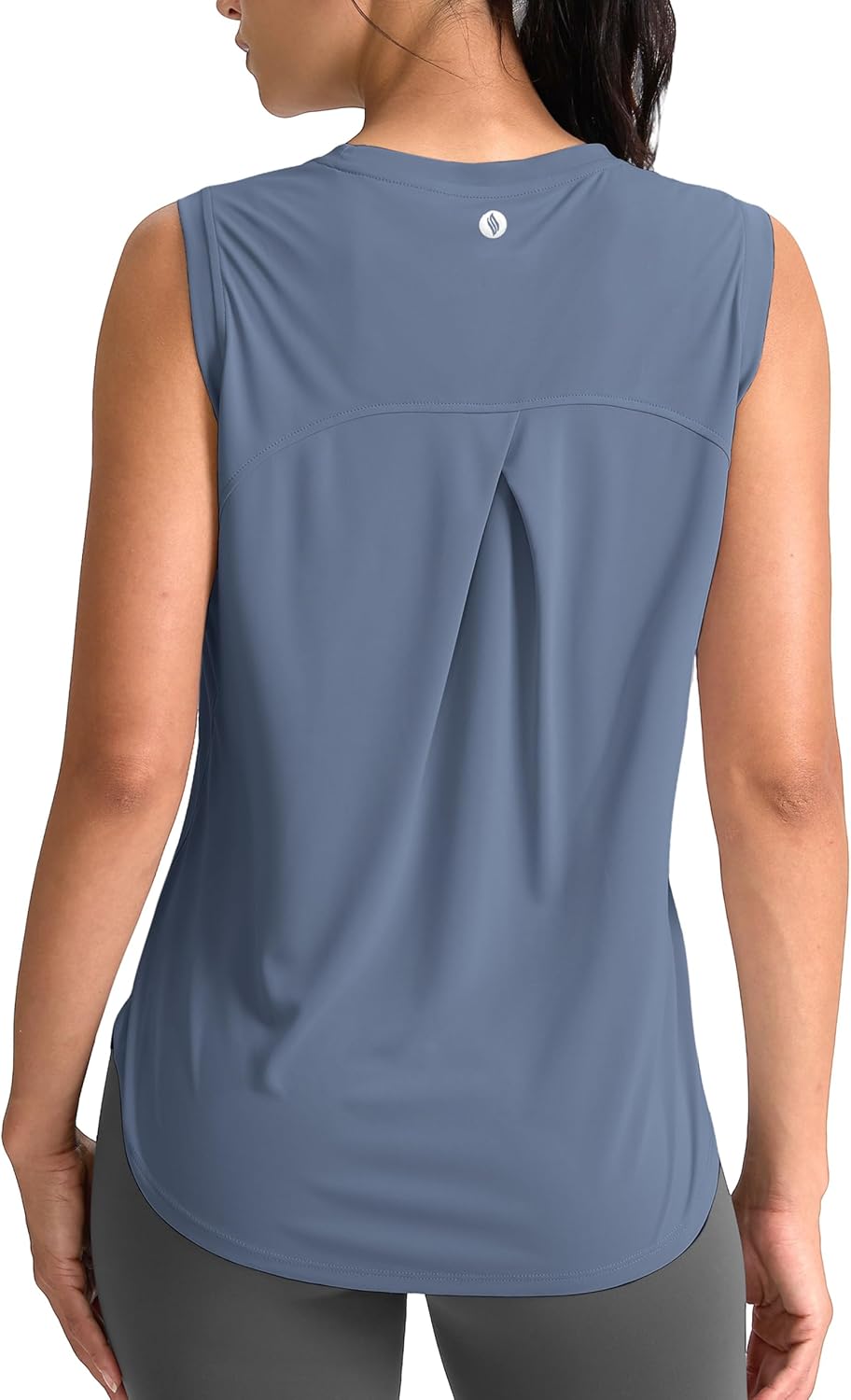 SANTINY Women's Sleeveless Workout Tops - Breathable Lightweight Athletic Yoga & Tennis Tanks