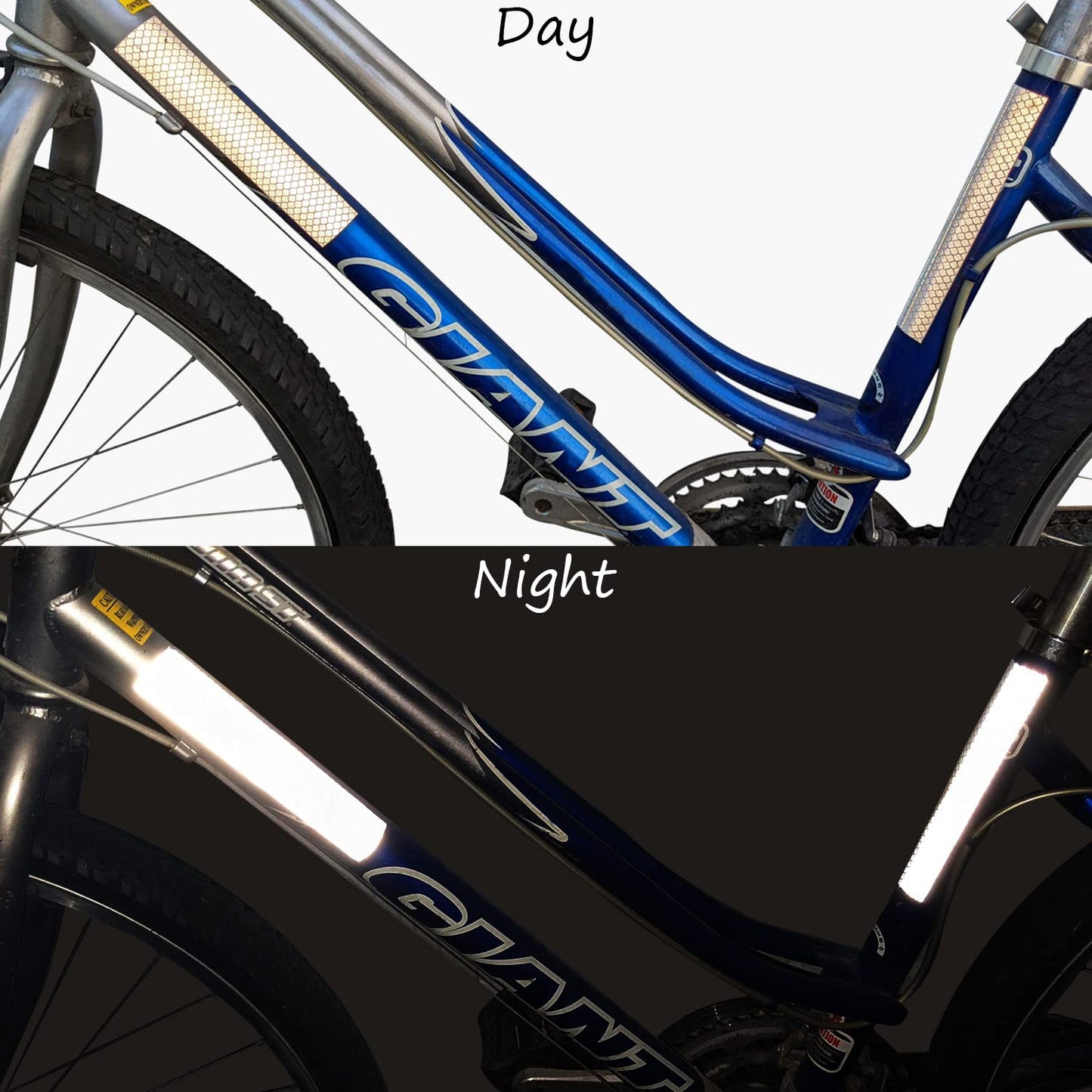 SmartSign 1.2 x 6 inch White Reflective Strips - Pack of 4, Premium 3M Diamond Grade Reflective Stickers for Night Safety/Backpacks/Bicycles/Vehicles, Hi-Tack Adhesive, Made in USA