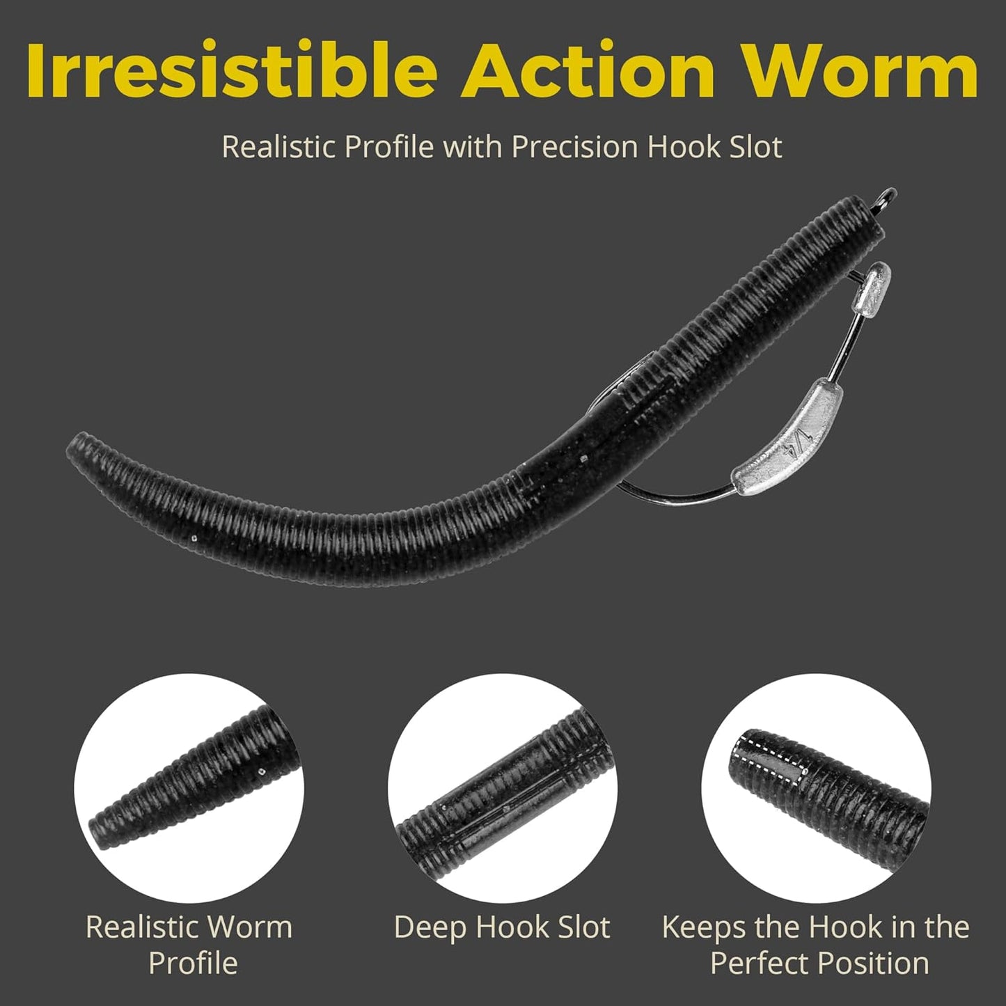 Senko Worms Kit - 4"/5" Soft Plastic Fishing Lures with Salt Impregnation for Bass Fishing - 30/50/78/100 Pcs