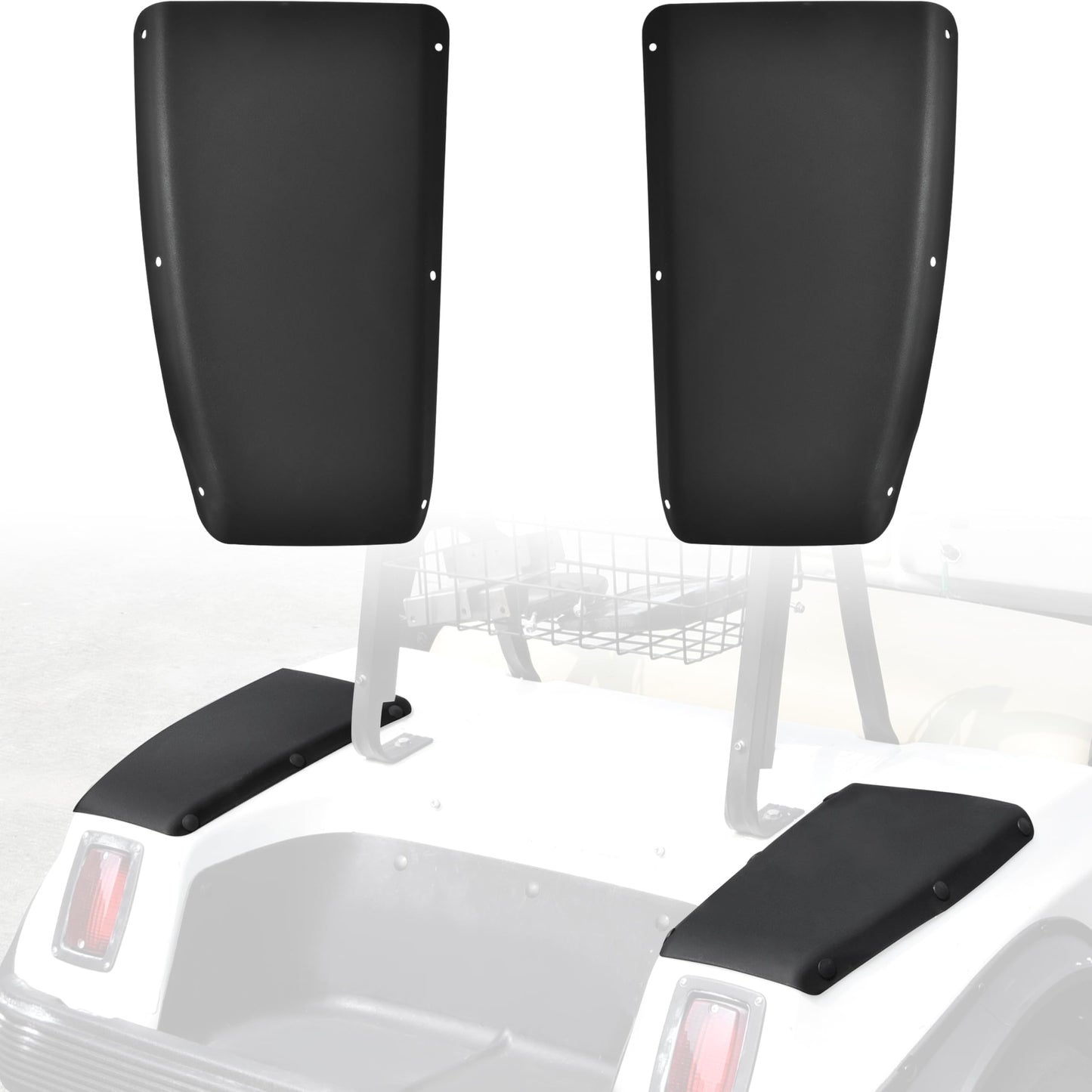 SAUTVS Scuff Guard Plastic Pad Rear Side Guard Panels Set Compatible with Club Car DS Golf Cart 1981+ Accessories, 2pcs (Driver & Passenger Side)