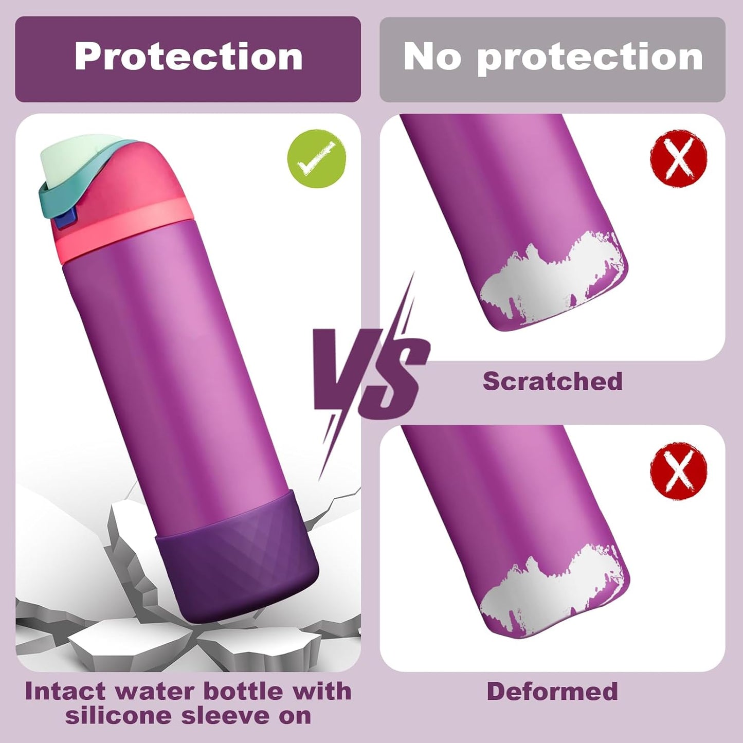 Owala Silicone Boot - Anti-Slip Protective Sleeve for 24 oz, 32 oz, & 40 oz Water Bottles