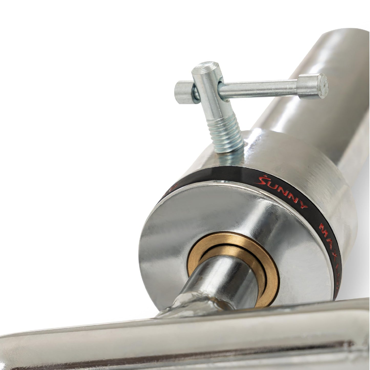 Sunny Health & Fitness Olympic Tricep Bar with 2-inch Sleeves, Neutral Grip, Chrome Finish, Spin-Lock Collars - SF-OB02-34