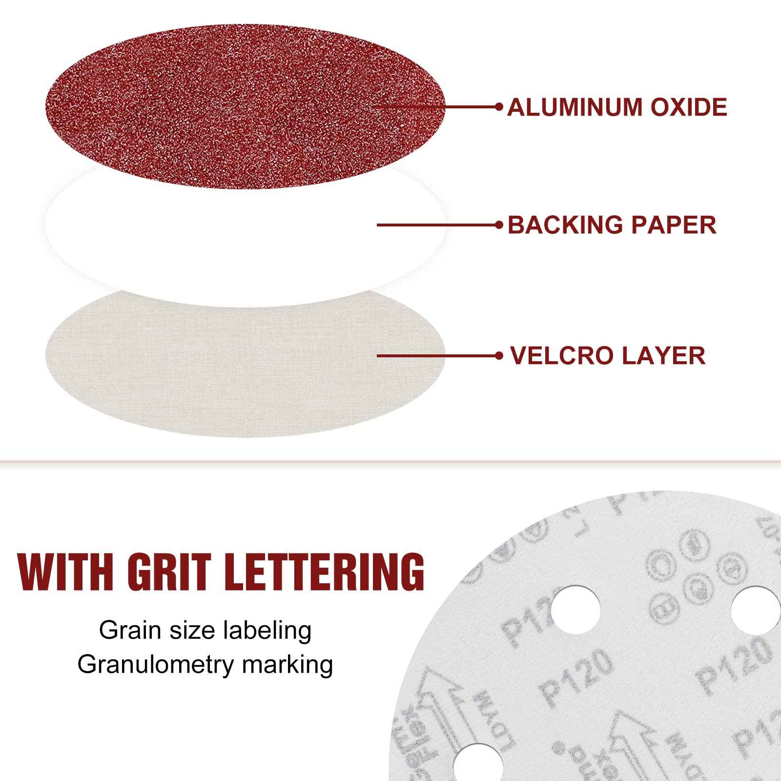 9 Inch Sanding Disc 40 Grit Hook and Loop Sandpaper for 6 Holes Drywall Sander Remove Popcorn Ceiling Sheetrock (30 PCS)