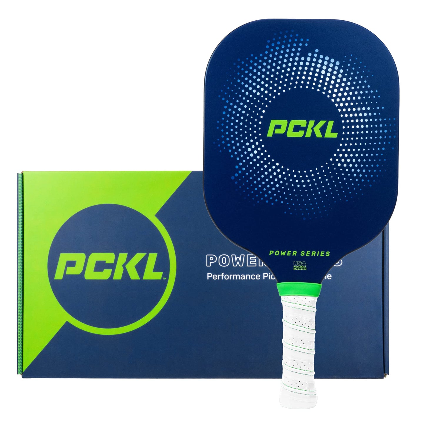 PCKL Pickleball Paddle Pro Series and Power Series | USA Pickleball Approved | Graphite Carbon Face | Edgeless Design | Choose Blue or White Pickleball Paddle