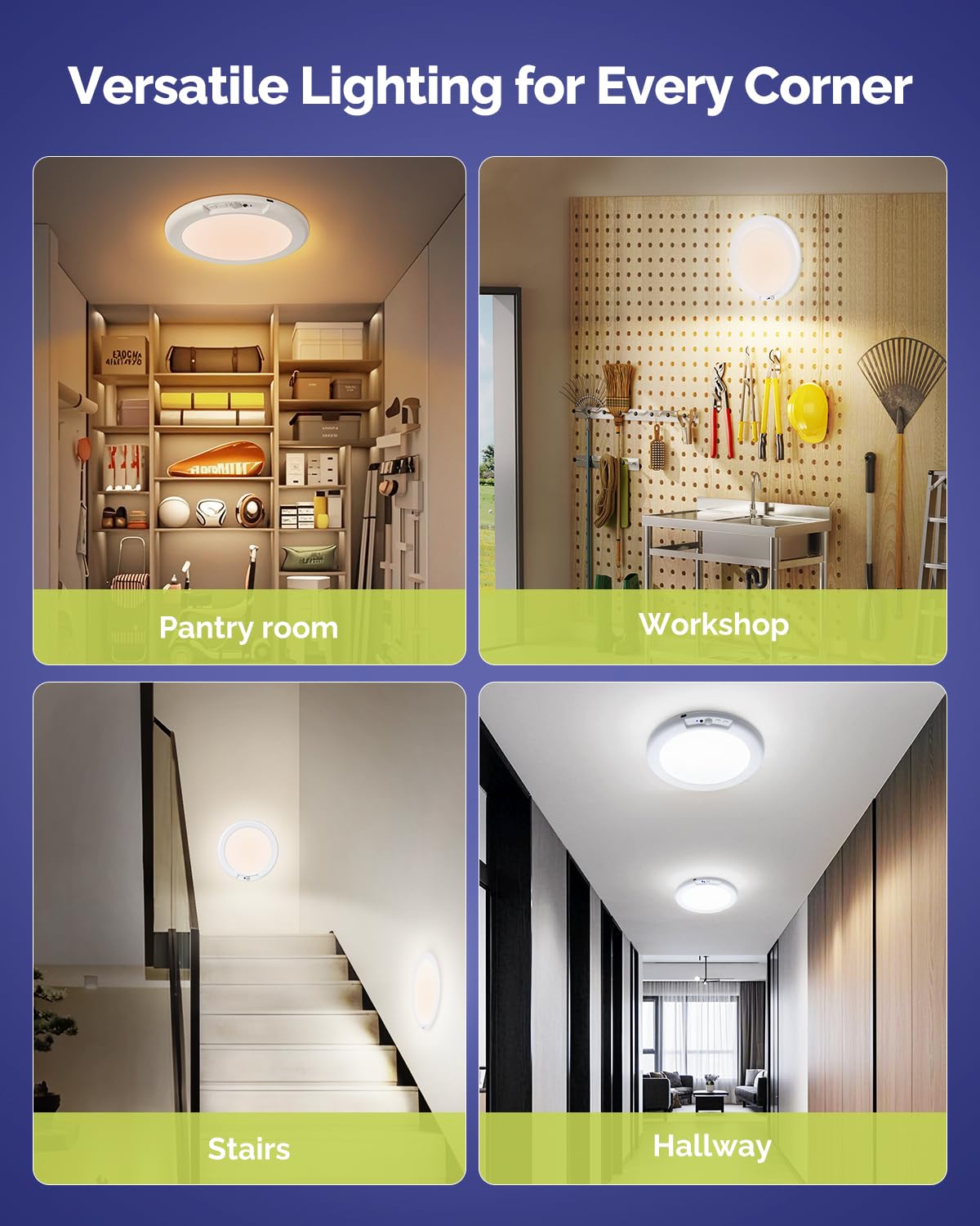 Aggforbl Battery Powered Ceiling Light with Remote, 7.48" Rechargeable Shower Light Waterproof, Wireless Motion Sensor Ceiling Lights Indoor 3000K/4500K/6500K Dimmable for Bathroom Living Room Closet