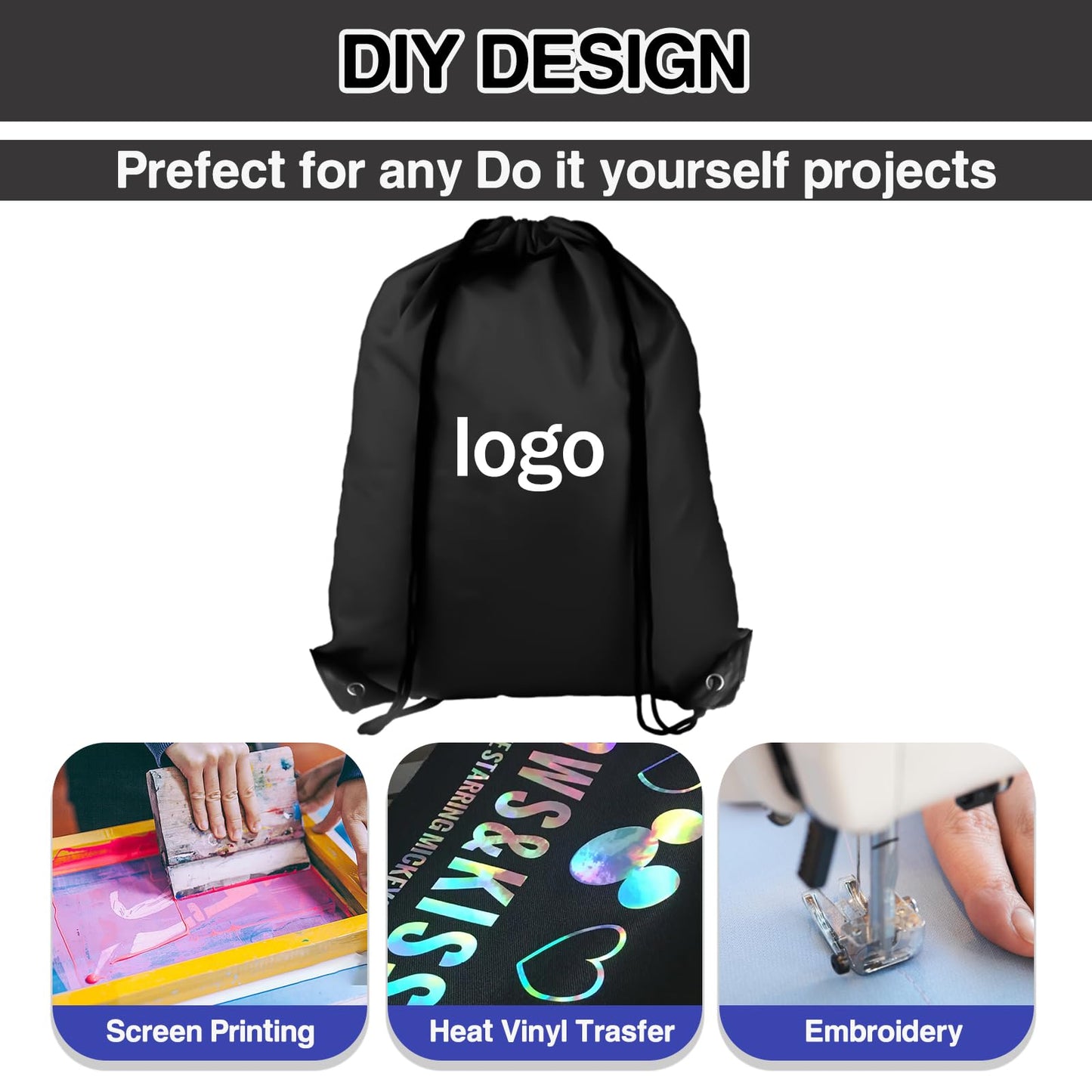 Drawstring Backpack 6 Colors Drawstring Bags, Draw String Back Bag Drawstring Bags Bulk for Sports, Gym, Travel, Swimming, Beach (40 PACK)