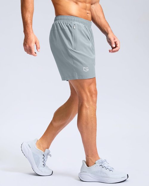 G Gradual Men's Athletic Running Shorts - Quick Dry Workout Gym Shorts with Zipper Pockets | 7"/5"/9" Sizes for Basketball & Hiking