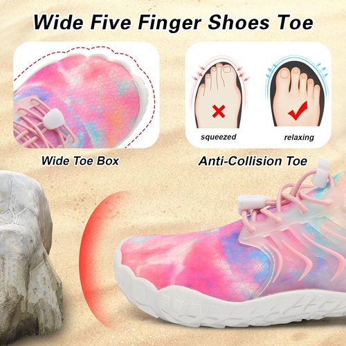 BARERUN Kids Aqua Shoes - Quick Dry Breathable Lightweight Sneakers for Beach & Pool | Adjustable Fit