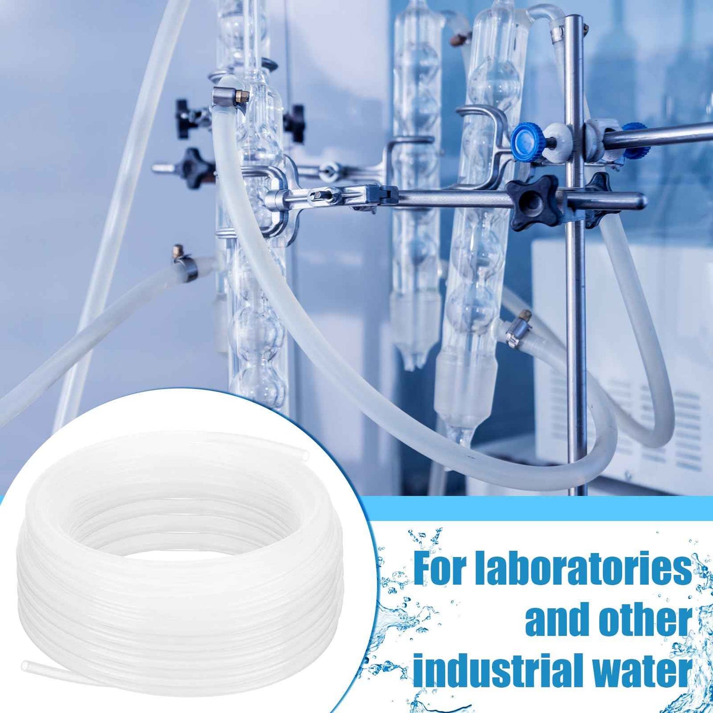 Nuanchu 100ft Polyethylene Tubing, 1/4" OD, 0.170" ID, 0.040" Wall Polyethylene Tubing Food Grade White Translucent Hose for Water, Beverage Pump, Homebrew, Brewing