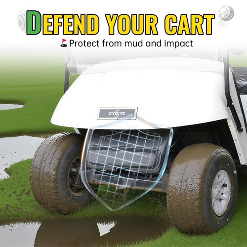 Golf Cart Front Shield Cover Shock Bumper Brush Guard for EZGO TXT Accessories, Replaces OEM 27166G01 27166G02 27166G04
