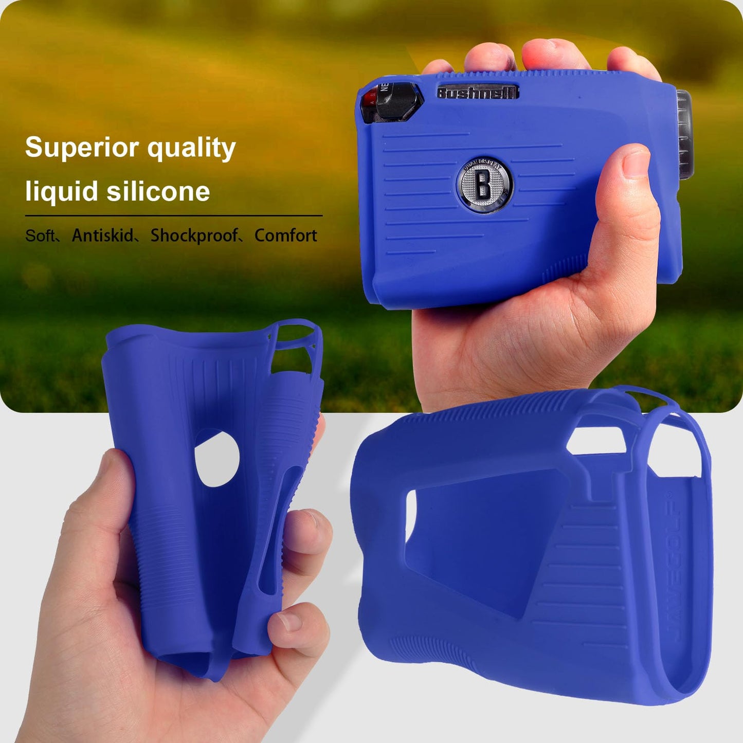 JAWEGOLF Silicone Case Compatible with Bushnell Pro X3/X3+ Golf Rangefinder (Blue)