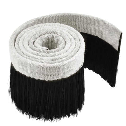 SATUY CNC Vacuum Brush, 1m x 70mm Nylon Dust Shoe Brush, Vacuum Cleaner Engraving Machine Dust Cover for CNC Router, Spindle Motor Milling Machine (Black)