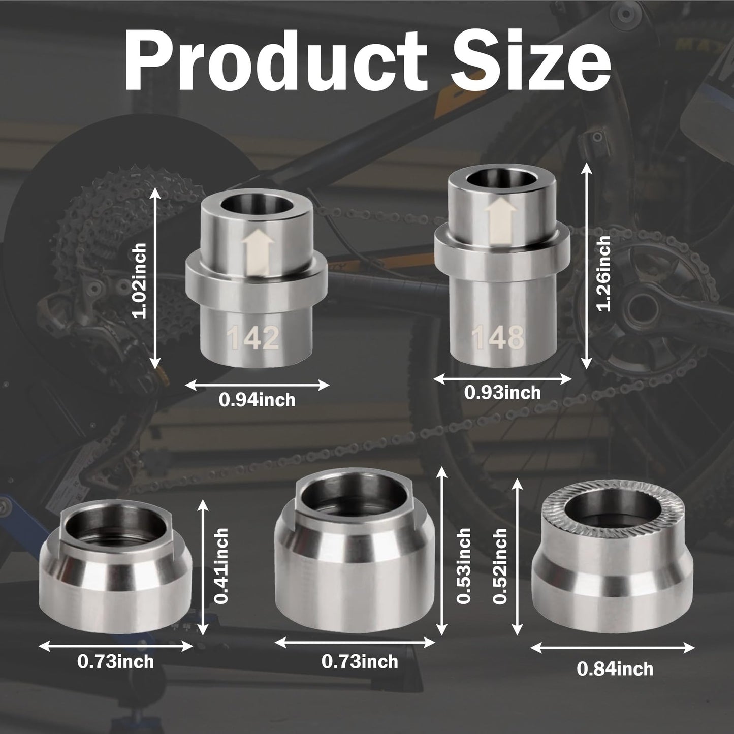 showingo KICKR Thru Axle Adapter Kit, Compatible with Wahoo KICKR CORE and KICKR V4 and Newer Models