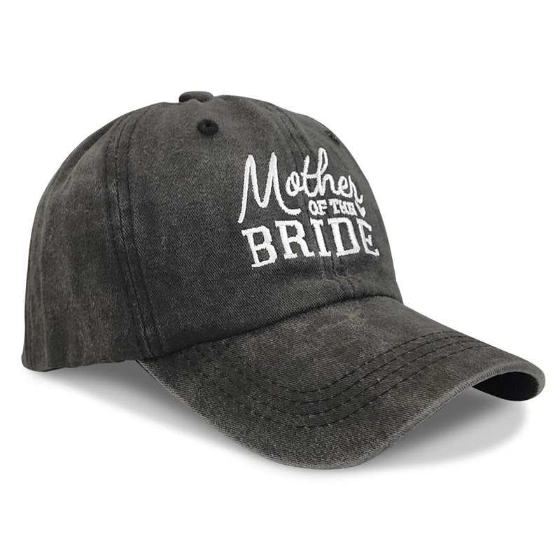 Mother of The Bride Hat, Mother of The Bride Gifts, Wedding Gifts for Bridal Shower Bachelorette Party Engagement Honeymoon, Adjustable Hat for Mom of Brides