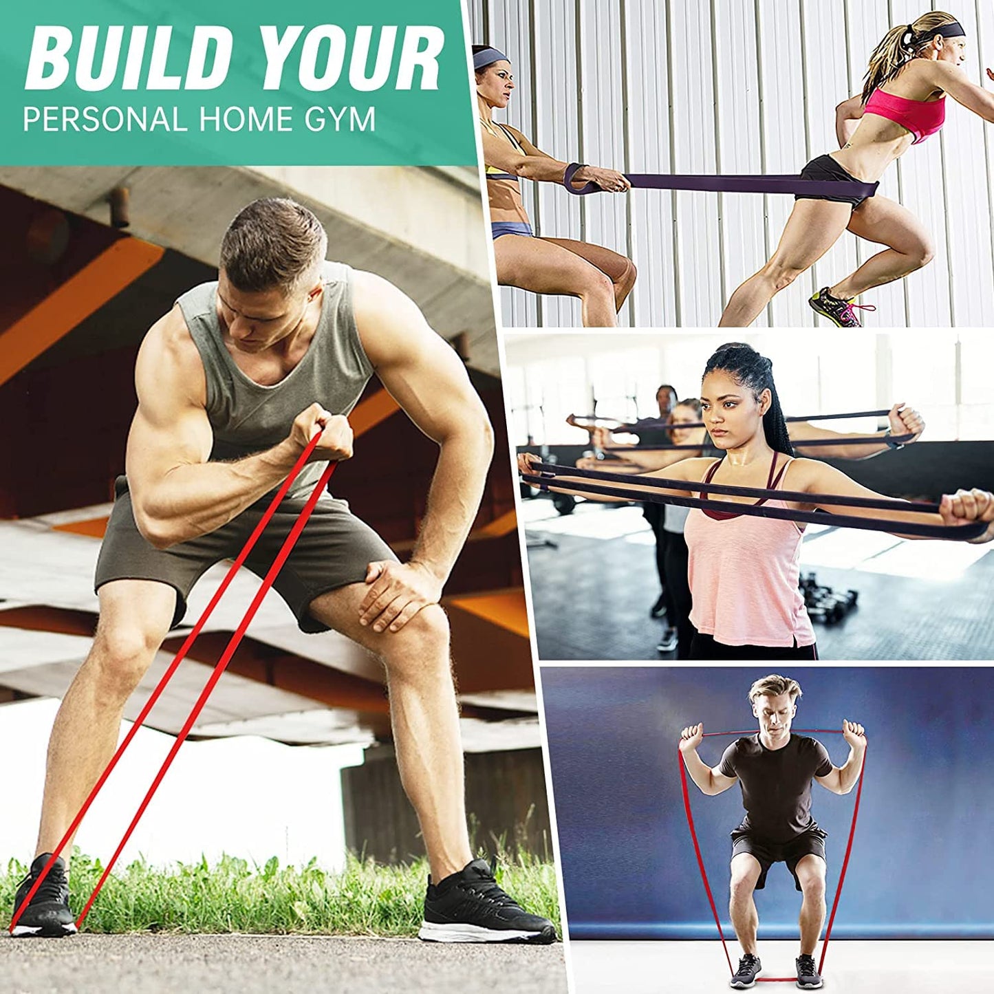 Resistance Bands, Pull Up Assist Band, Natural Latex Rubber for Workout Body Stretch Powerlifting Band Fitness Sport Training for Home Gym