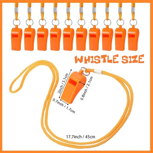 Honoson Emergency Whistle for Adults - Loud Plastic Safety Whistle with Lanyard for Lifeguards & Outdoor Activities