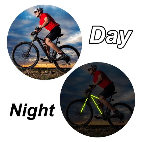 PATIKIL Reflective Stickers, 30 Pcs Safety High Visibility Reflective Sticker Waterproof Driveway Reflectors for Bicycle, Motorcycle, Fluorescent Green (Square)