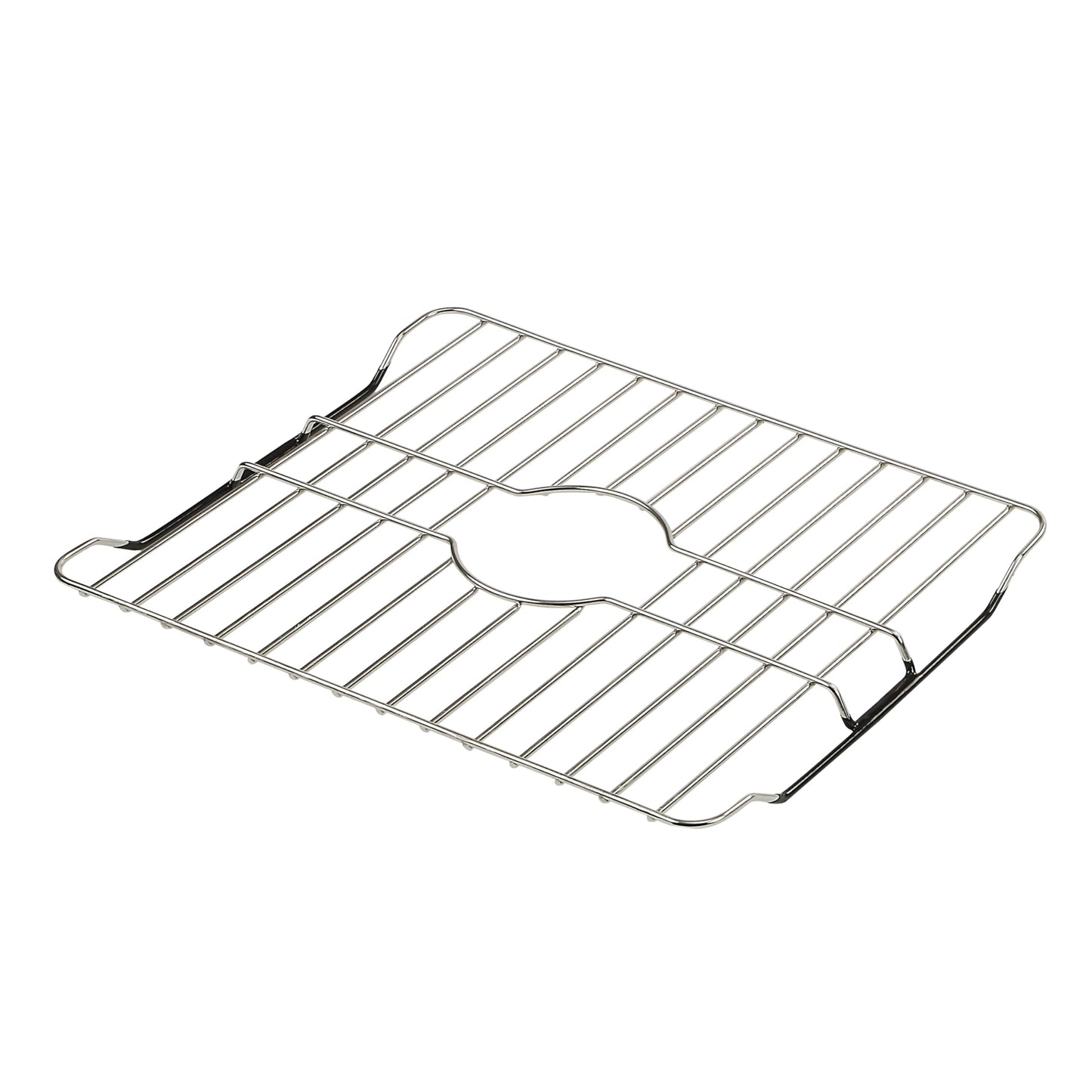 SunnyPoint 304 Stainless Steel Sink Protector Rack – Rust-Resistant Grid for Kitchen Sink Bottom, Scratch Prevention, Drainage Support, Fits Sinks 16.15" x 12.4", Center Drain Hole Required
