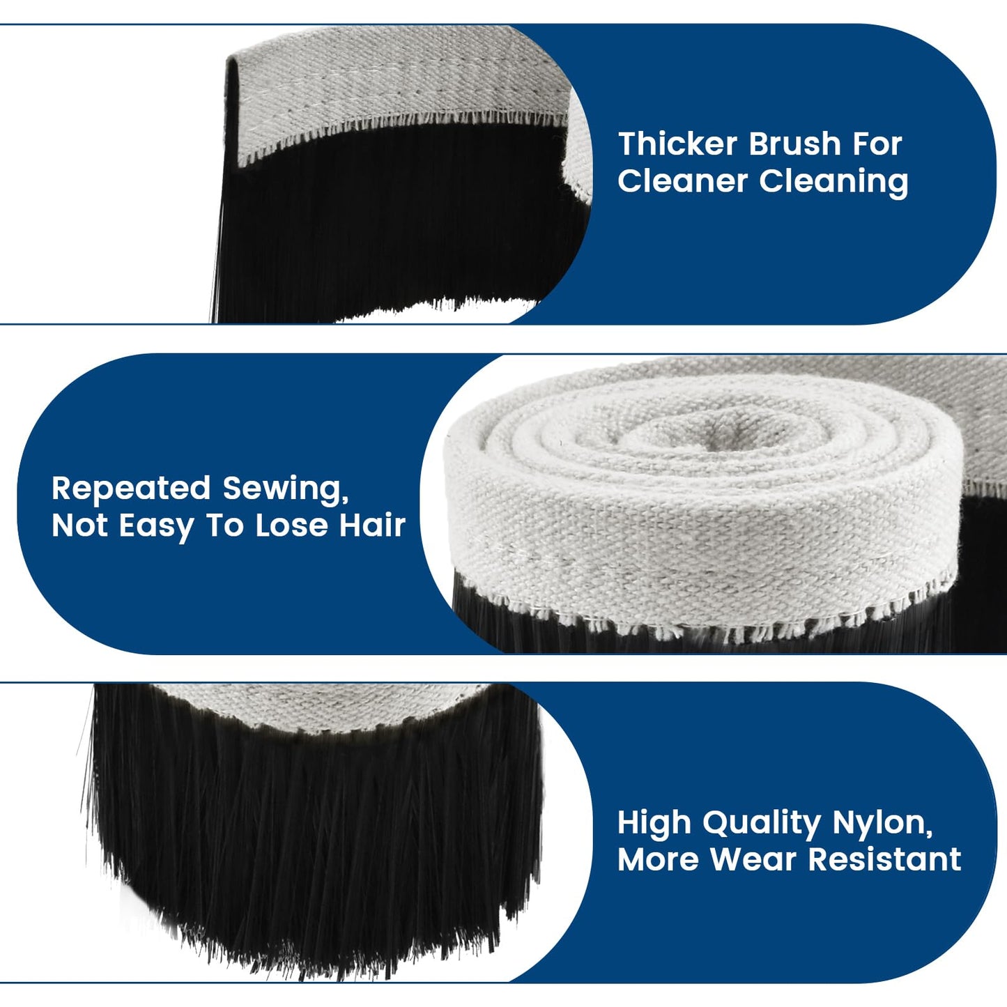 SATUY CNC Vacuum Brush, 1m x 70mm Nylon Dust Shoe Brush, Vacuum Cleaner Engraving Machine Dust Cover for CNC Router, Spindle Motor Milling Machine (Black)