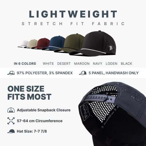 Branded Bills Dad Life Script Black 5-Panel Rope Hat for Men | Baseball Cap