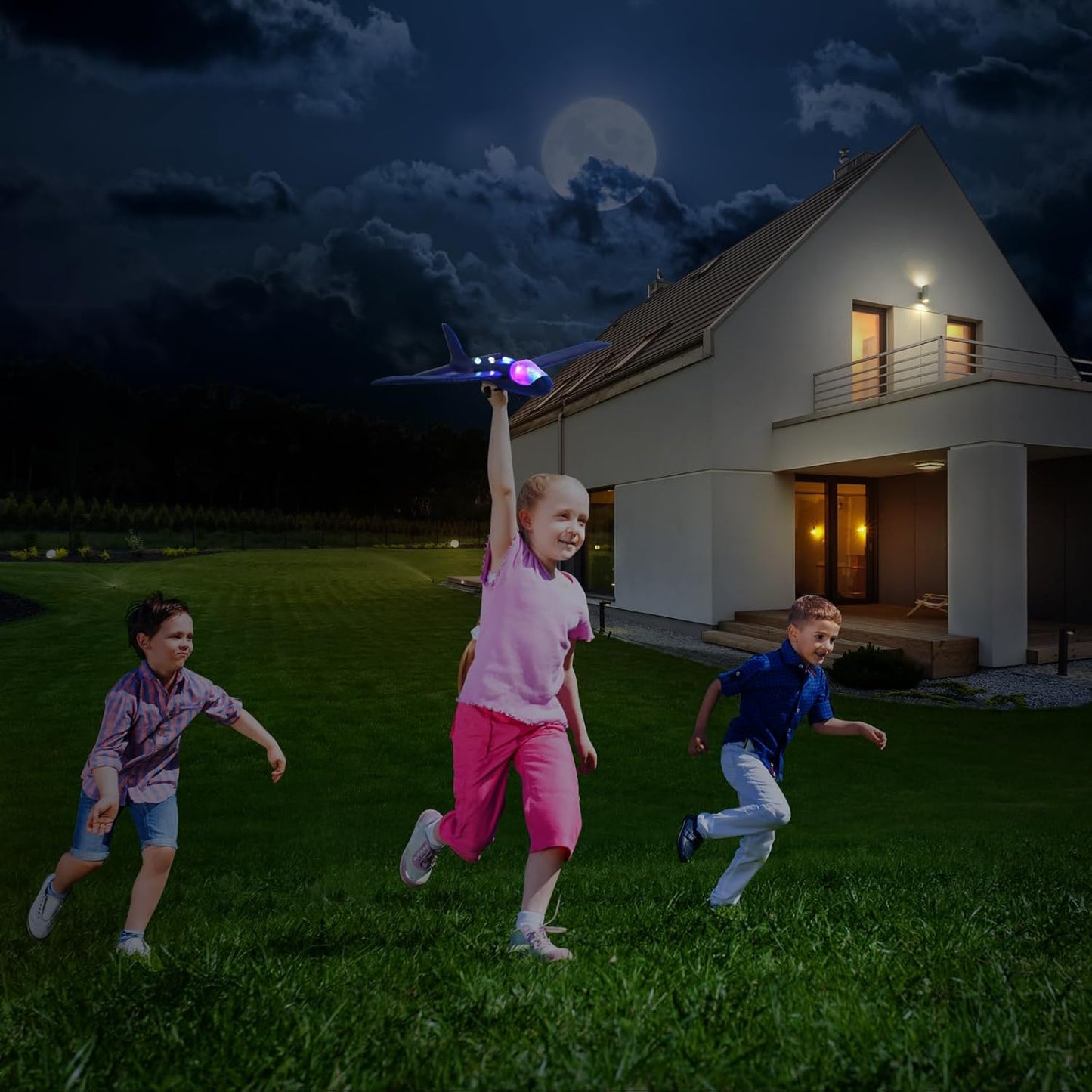 Wesfuner Foam Airplane Launcher Toys - 3 Pack Glider Planes with 2 Flight Modes | Perfect Outdoor Gift for Kids Ages 3-12