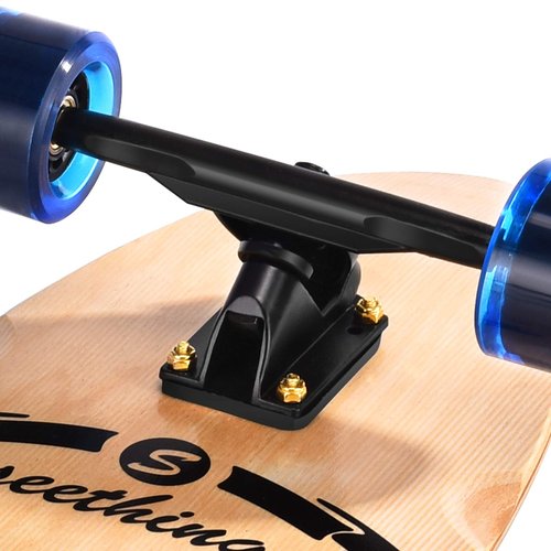 42 Inch Longboard Skateboard Complete Cruiser,The Original Artisan Maple Skateboard Cruiser for Cruising, Carving, Free-Style and Downhill（Sea Wave）