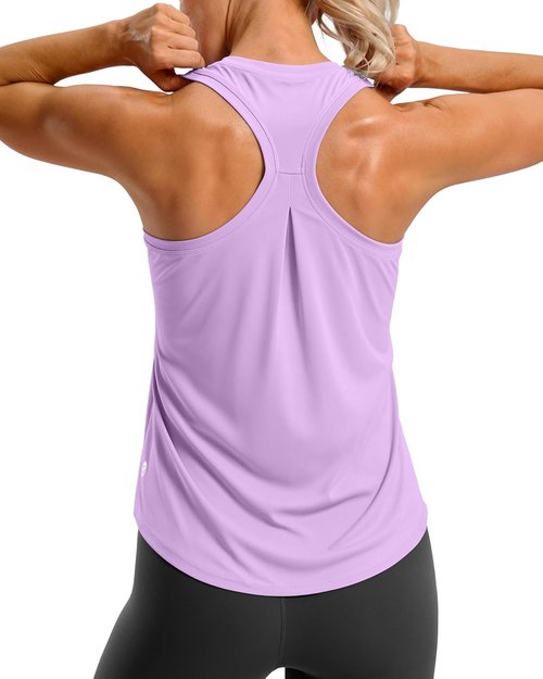 G Gradual Women's Racerback Yoga Tank Top - Loose Fit Sleeveless Athletic Shirt for Gym & Running