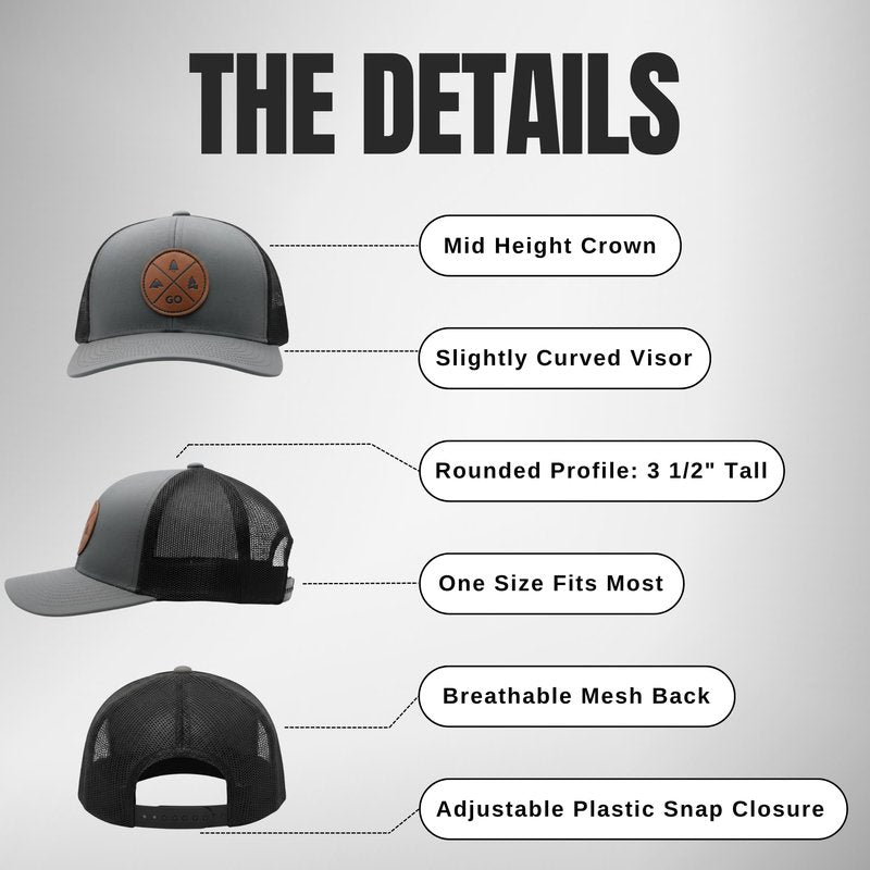 LINDO Trucker Hat - GO Outdoors (Graphite/Black)