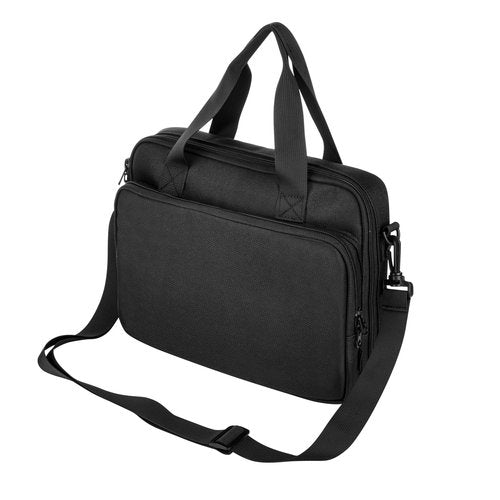 Homakover Large Walkie Talkie Case Bag with Shoulder Strap, Walkie Talkie Rechargeable Handheld Two Way Radios Carrying Box, Accommodate 4 Walkie Talkies and Accessories, Black (Bag Only)
