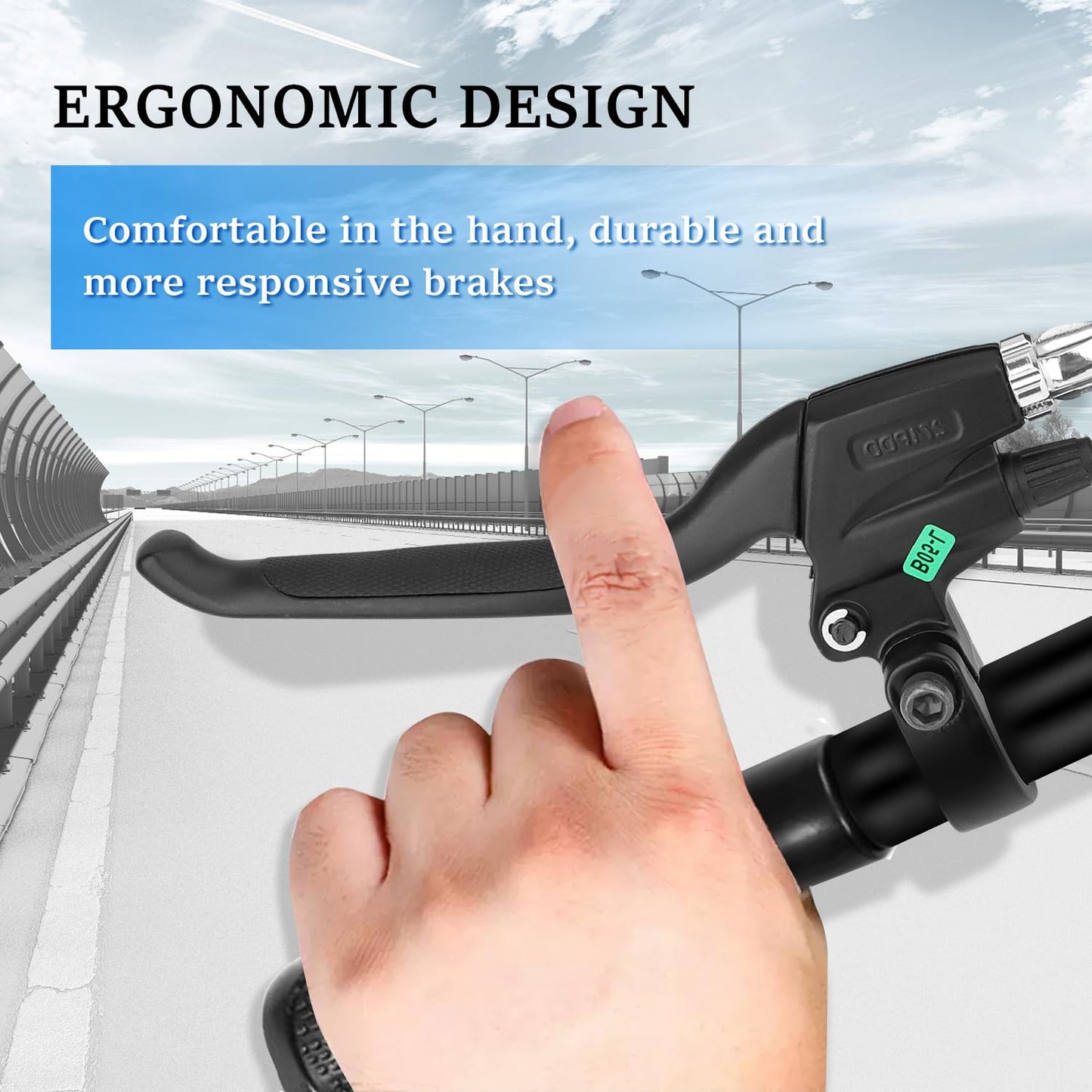 Yungeln Scooter Brake Handle Lever,Left Right Brake Lever Set Compatible with KUGOO M4 M4 PRO Aluminum Alloy Brake Handle with 2pin Connector