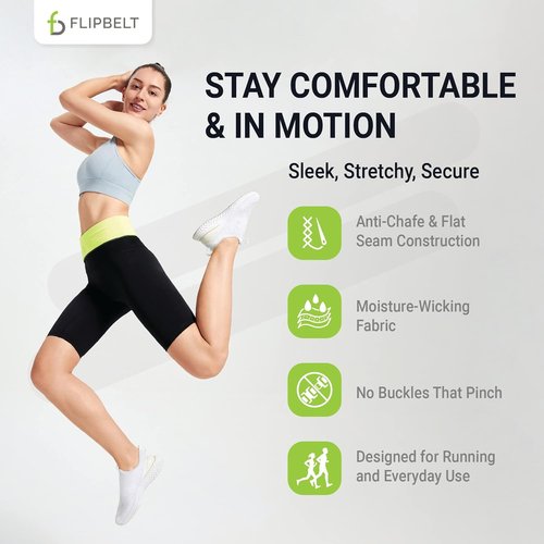 FlipBelt Classic Running Belt - Versatile Fanny Pack for Men & Women | Comfortable & Secure Fit