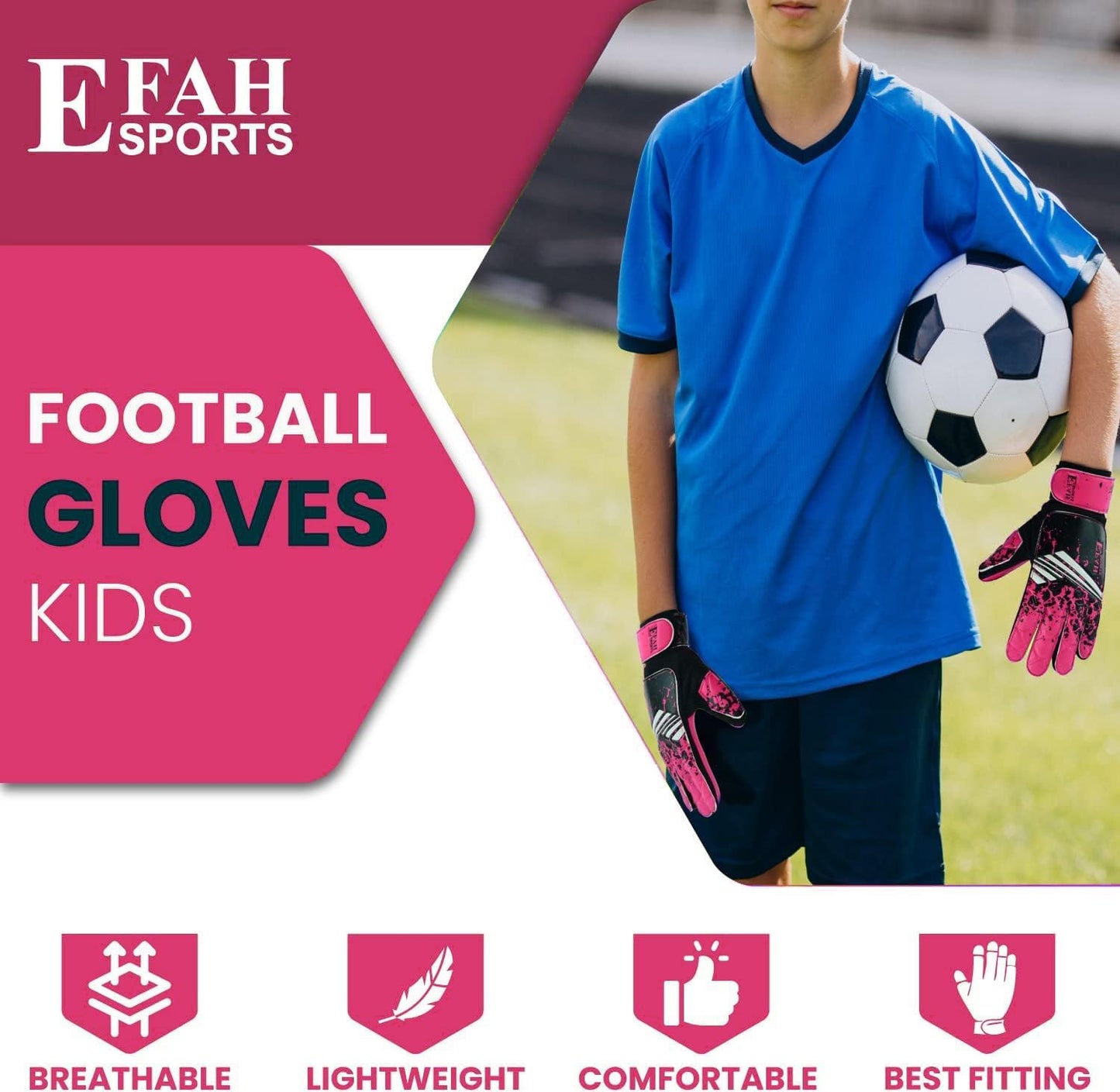 Skiennix Soccer Goalkeeper Gloves - Strong Grip for Kids & Youth | Perfect for Football Games
