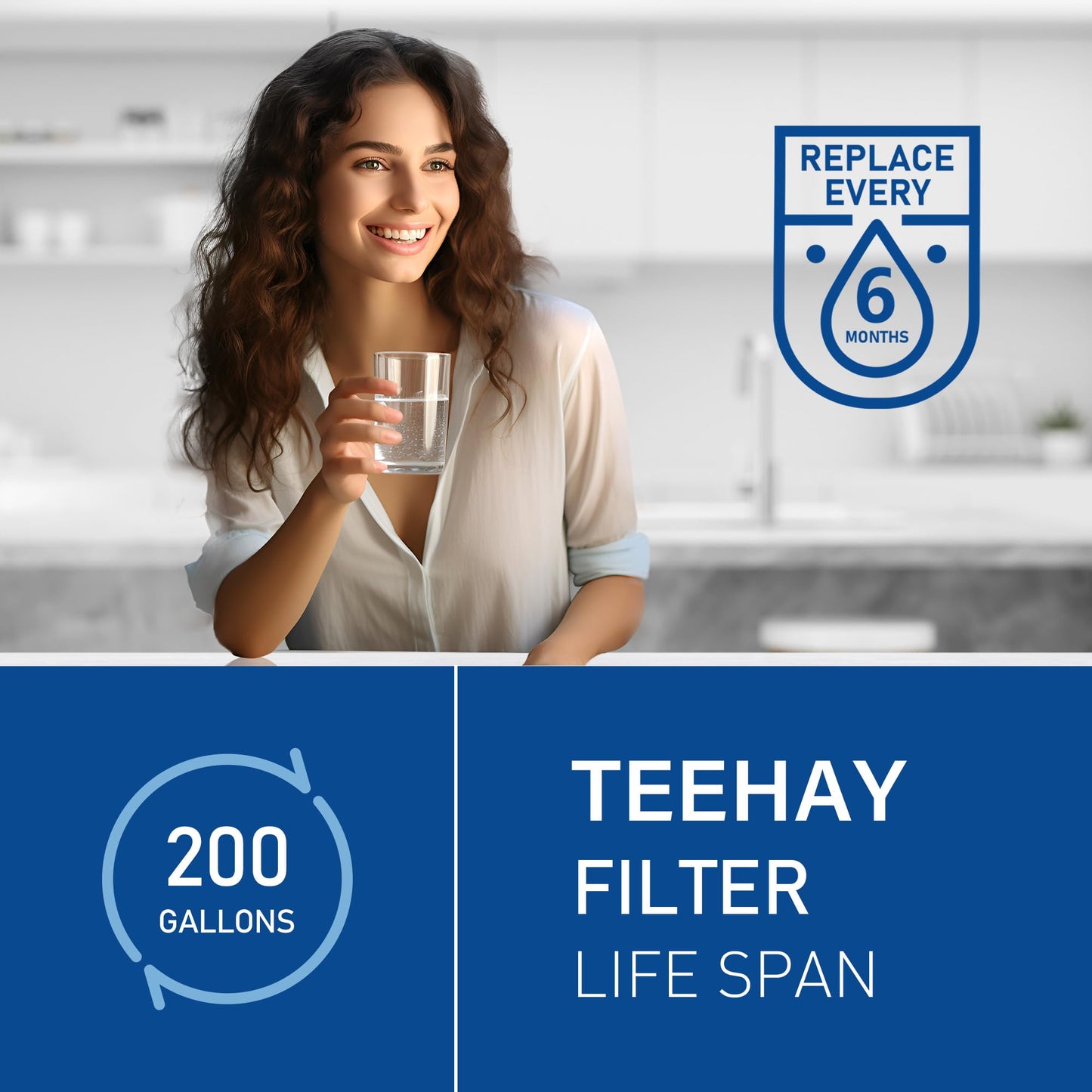 TEEHAY W10295370A Water Filter Replacement, Compatible with Amana ASI2575GRS, ASI2575GRB, KitchenAid KAD1RXD1, KFFS20EYMS, KFIS29PBMS, KSC24C8EYY, KSF26C4XYY, KSF26C6XYY, 2 Pack