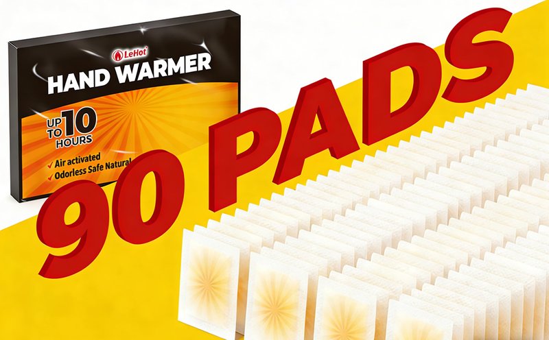 Hand Warmers - 90 Packs Hot Hands Disposable Heat Pad, Hot Hands Hand Warmers, Up to 10 Hours of Safe and Continuous Heat, Perfect for Camping, Outdoor Skiing, Fishing Ideal for Outdoors and Travel.