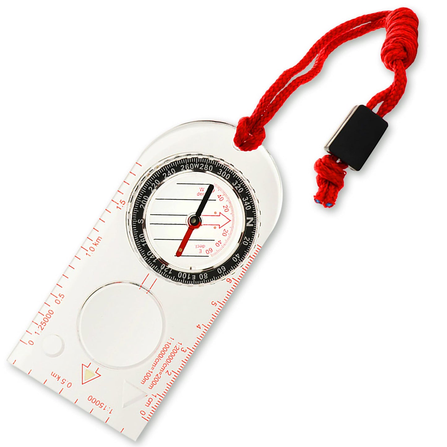 M‑Tac Liquid Filled Baseplate Compass – Glow‑in‑Dark Orienteering/Map‑Reading Compass for Hiking, Survival, Camping, Hunting, Navigation Set of 3