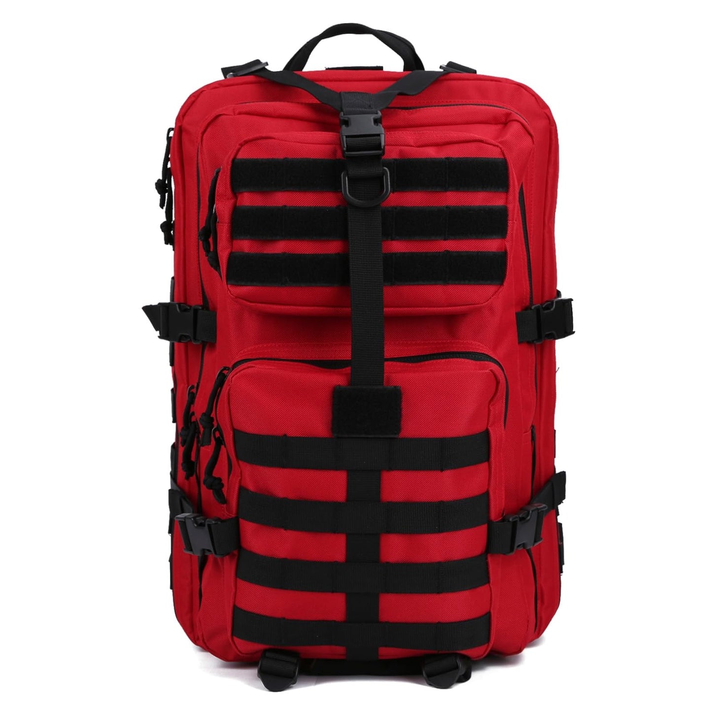 REEBOW GEAR Military Tactical Backpack for Men Large Army 3 Day Assault Pack Molle Hiking Daypack Bag (Red-black)
