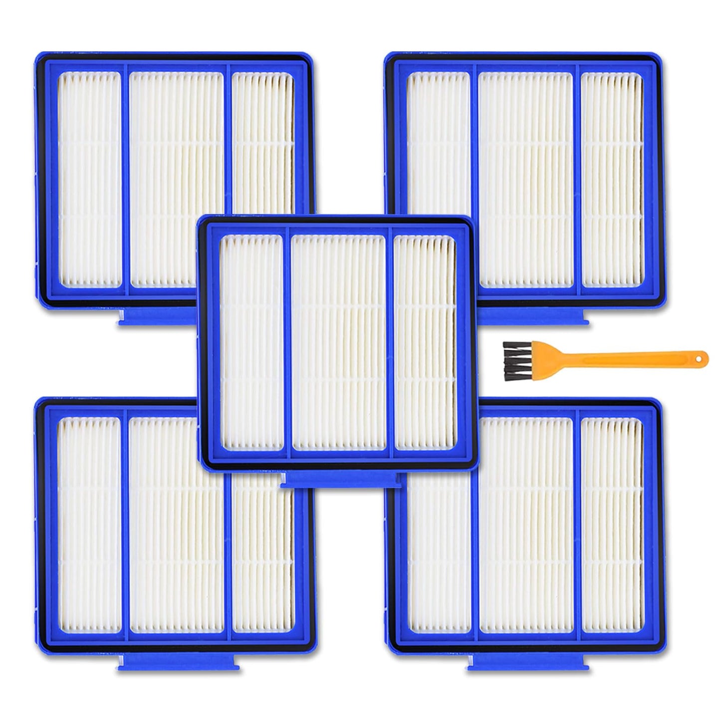 5-Pack HEPA Replacement Filters for Shark RV1001AE ION/IQ/EZ/Rocket/Robot/Pet Series Vacuums Compatible with AV2501AE, AV753, AV910/912S/915S, UR1000SR & More Vacuum Cleaner Parts