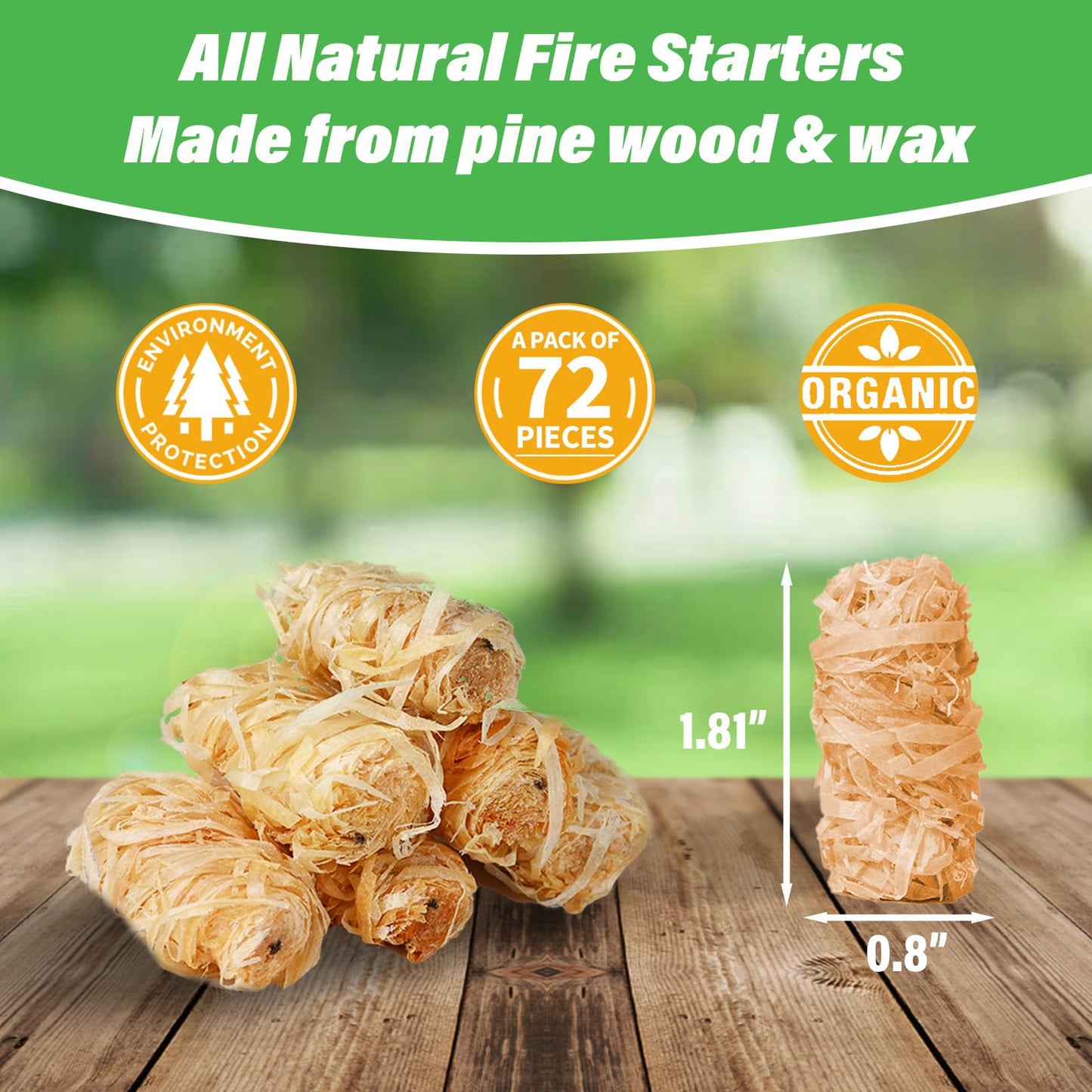 SUNLIFER Charcoal Fire Starters for Grill: 150 PCS Premium Natural Tumbleweed Fire Starters - BBQ Firestarters for Campfires Fireplace Firepit Pizza Oven Wood Stove Smoker