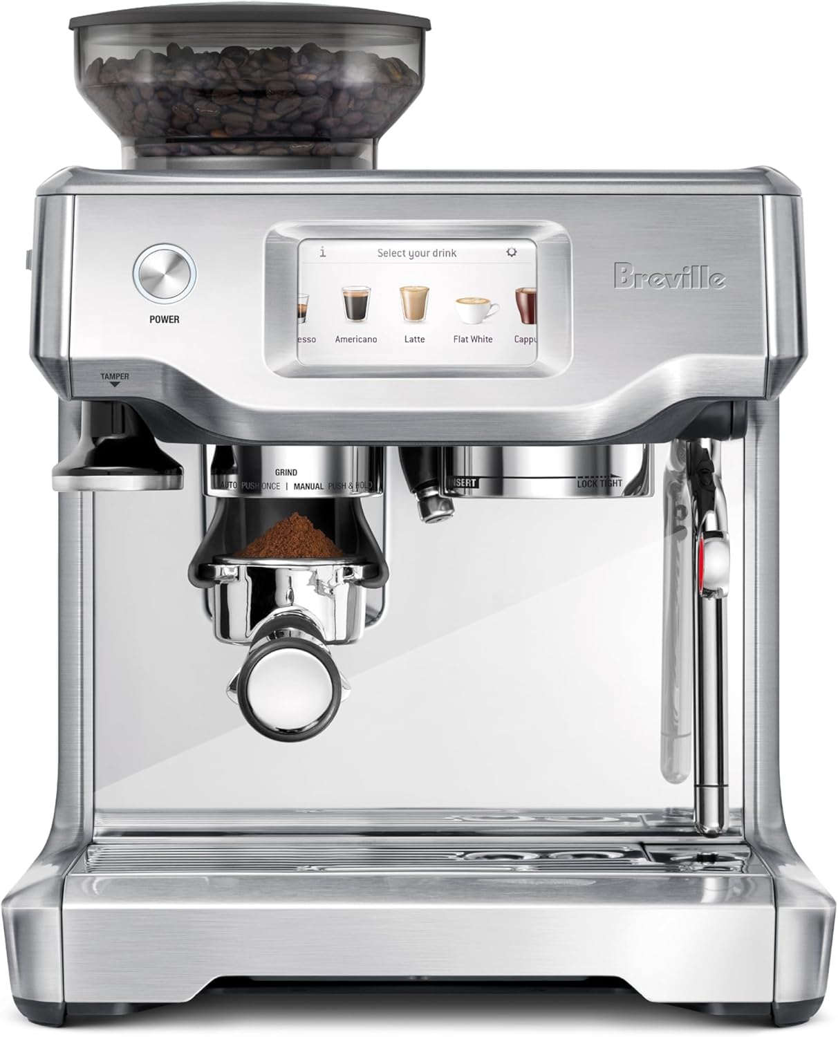 Breville Barista Touch Espresso Machine - Brushed Stainless Steel Finish for Perfect Coffee