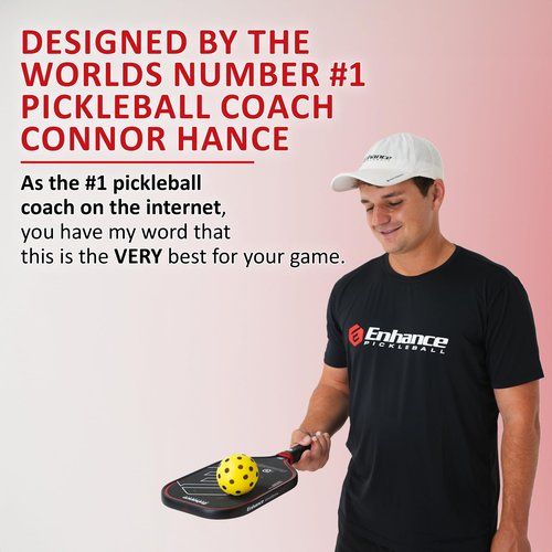 Enhance Pickleball Ninja Ball - The Original Silent Pickleball - Foam Pickleball for Quiet Practice at Home - Comes with 3 Balls - Indoor or Outdoor Balls for Quiet Practice