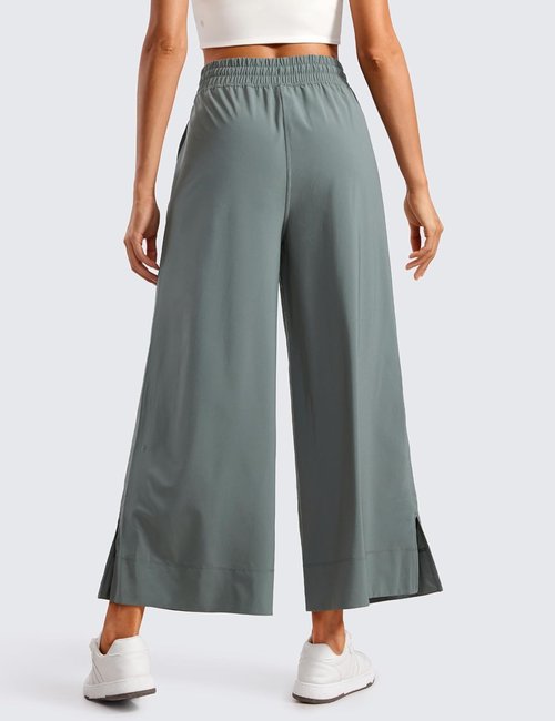 CRZ YOGA Lightweight Wide Leg Cropped Pants - Stylish Casual Sweatpants for Women | Perfect for Travel & Summer