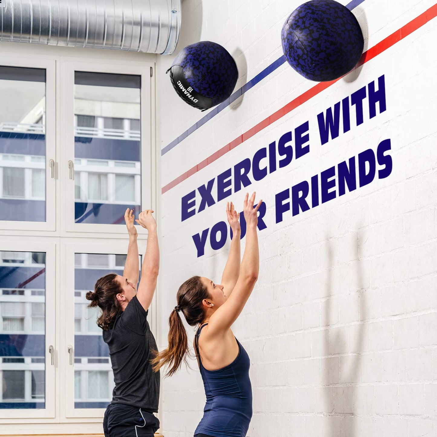 Yes4All Wall Ball, Wall Balls for Exercise, Weighted Ball, Medicine Ball and Full Body Dynamic Exercises, 6lbs - 30lbs