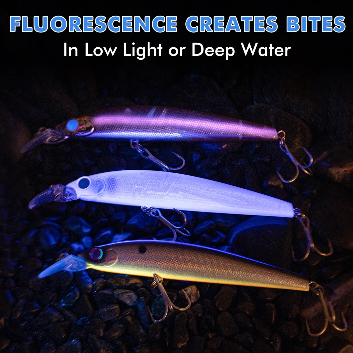 TRUSCEND Floating Jerkbait, Precision-Engineered Minnow Lures with Sound, Flash & Irresistible Action, Cast Farther, Glow Brighter and Rattle Louder Jerkbaits for Bass Walleye Pike Sea Trout Redfish